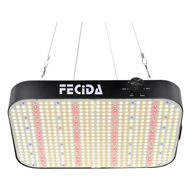 Fecida LED Grow Lampe 1000W Dimmbar Vollspektrum UVIR 60x60cm Pflanzenlampe Zimm