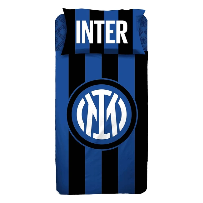 Parure de lit 1 place Inter FC logo neuf - drap drap-housse taie doreiller
