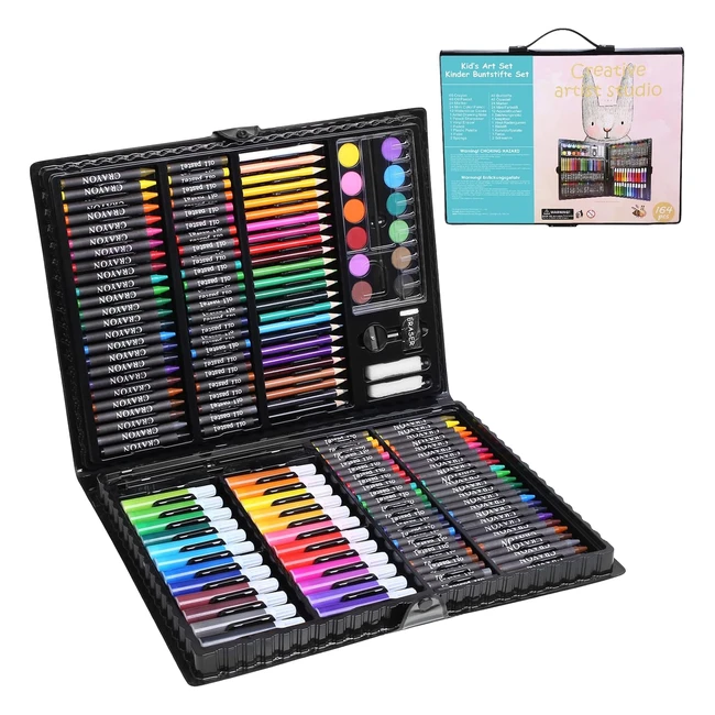 Set matite colorate acquerellabili per bambini 164pz - Ideale per artisti princi
