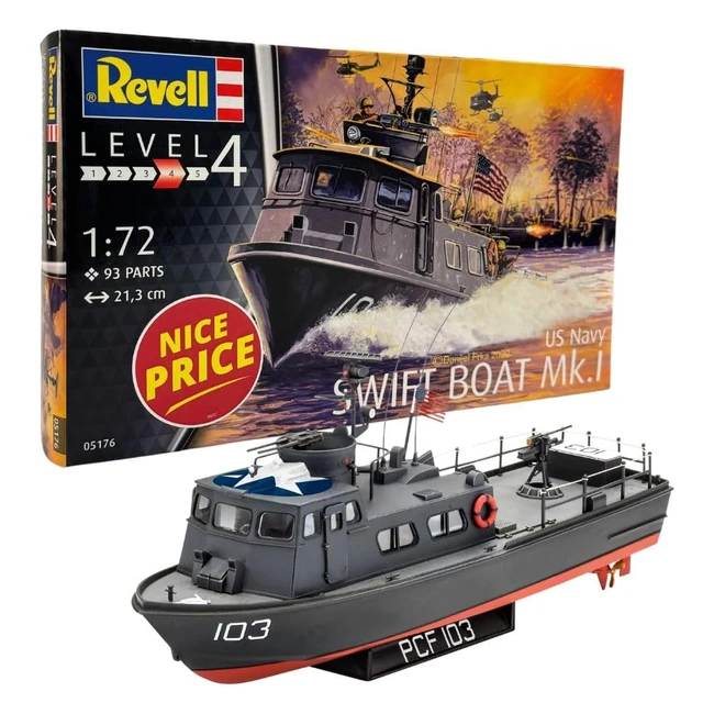 Revell 05176 Modello Barca Velocit US Navy Swift Boat MKIKit 172