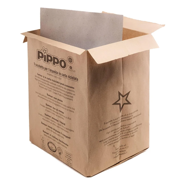 Lot de 50 sacs en papier Pippo NP2320 - 10L recycl rsistant aux liquides et