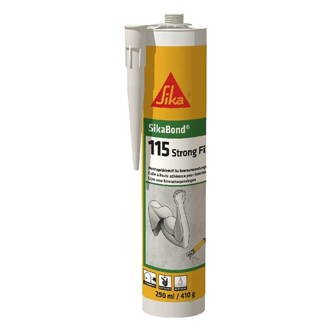 Sika Sikabond115 Strong Fix Blanc - Adhsif 290ml - Haute Rsistance - Prise R