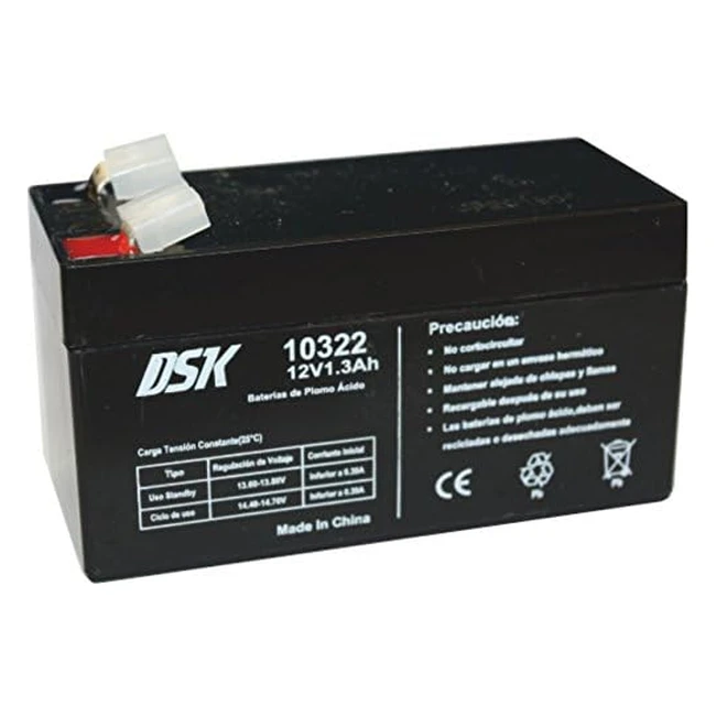 Batterie DSK 10322 Plomb AGM Rechargeable 12V 13Ah Voitures Motos Enfants Scoote