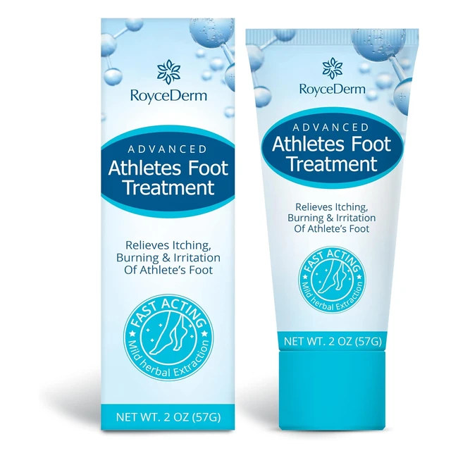 RoyceDerm Athletes Foot Cream Extra Strength - Fast Relief for Fungal Infections