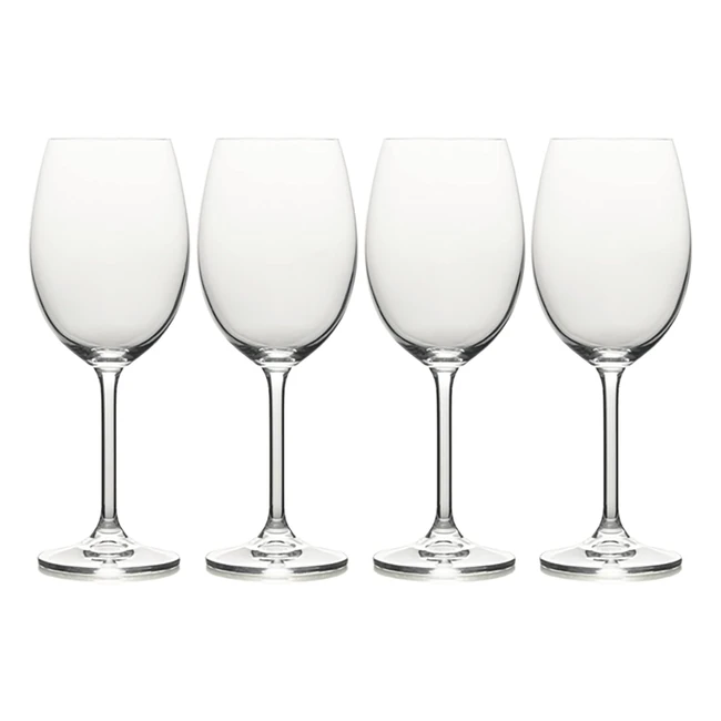 Mikasa Julie Luxury Crystal White Wine Glasses Set of 4 - Leadfree 470ml