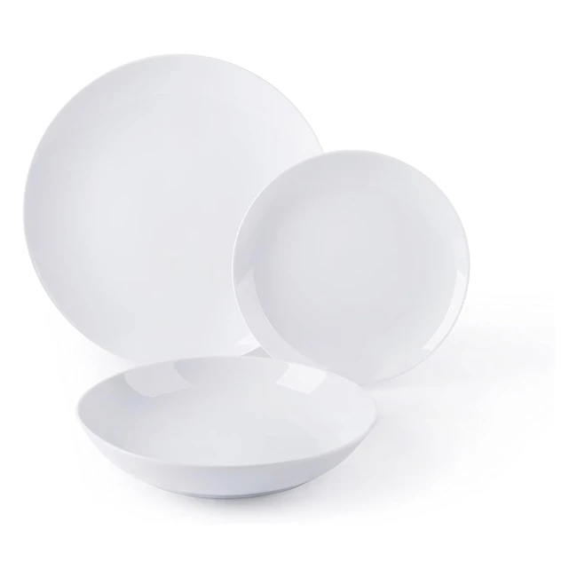 Service de table blanc 18 pièces Exclsa - Design élégant et durable