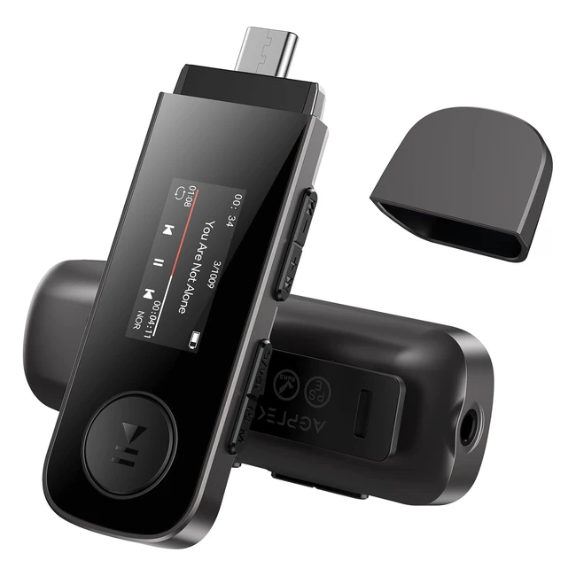 Agptek Lettore MP3 Bluetooth 64GB Sport Clip HIFI Lossless Radio FM - Referenza 