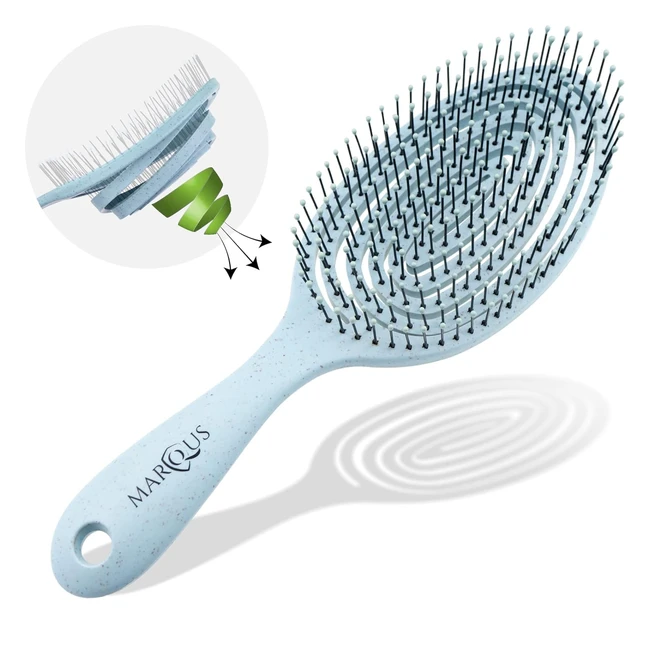 Marqus Organische Haarbrste ohne Ziepen mit einzigartiger doppelter Spiralfede