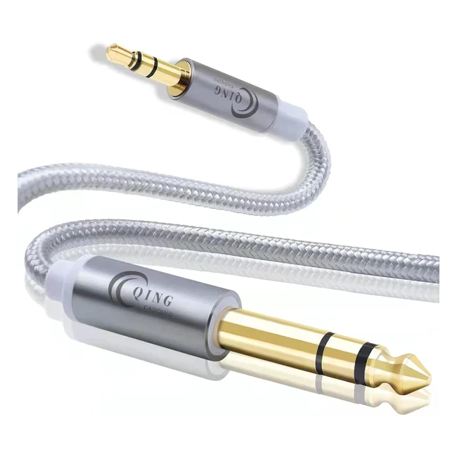 Cavo Audio 35mm a 635mm 3m Professionale Qing Caoqing Stereo Jack Maschio 2x 635