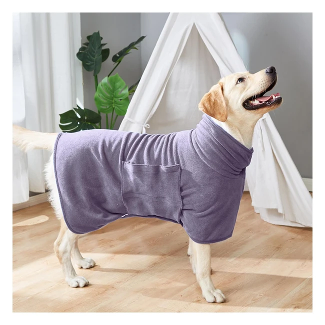 Zorela Dog Drying Coat 400gsm Microfibre Towel Robe - Super Absorbent  Fast Dry