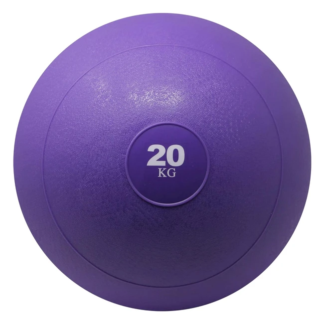 POWRX Slamball Medizinball 20kg lila | Rutschfeste Oberfläche | Trainingseffekte