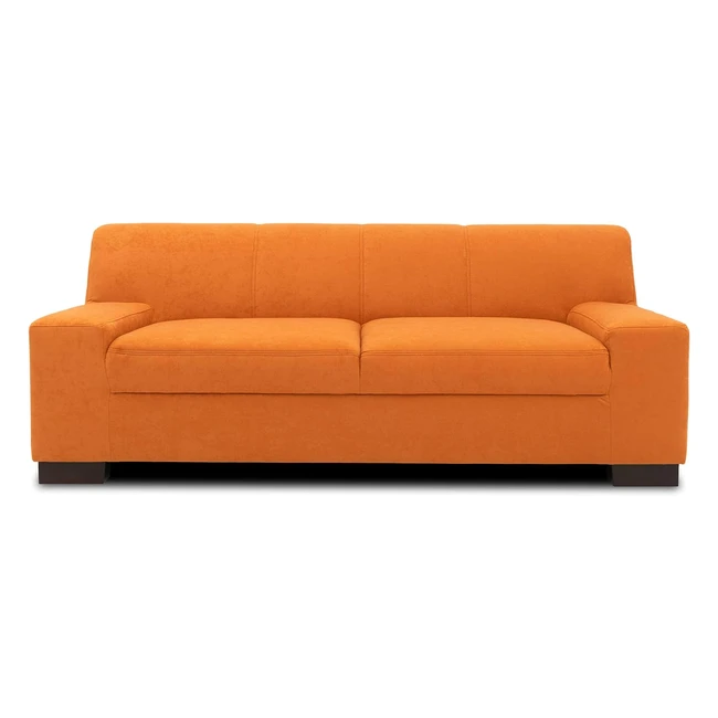 Domo Collection Norma Sofa 2-Sitzer Couch 2er Garnitur 194x85x74 cm Stoff Orange Gelb - Bequeme Polsterung & Langlebigkeit