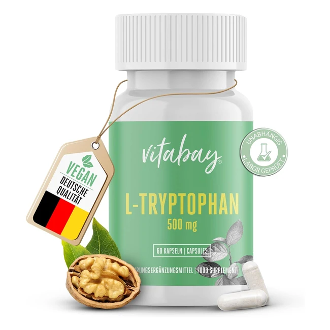L-Tryptophan Kapseln 500 mg - 2424 - Natürliche Quelle für besseren Schlaf
