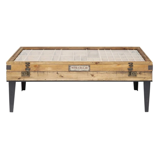 Tavolino da caff vintage Kare Design 125x55cm legno abete massello stile vinta