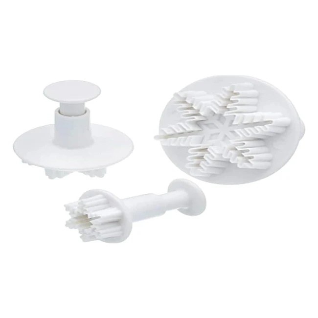 Sweetly Does It Fondant Cutters for Cake Decorating - Christmas Snowflake Design