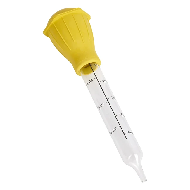 KitchenCraft KCBasterGL Traditional Baster GlassRubber 30cm Yellow - Succulent R