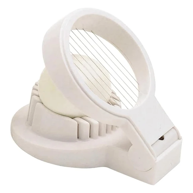 KitchenCraft Egg Slicer - Multifunctional Cutter - Stainless Steel Wires - White