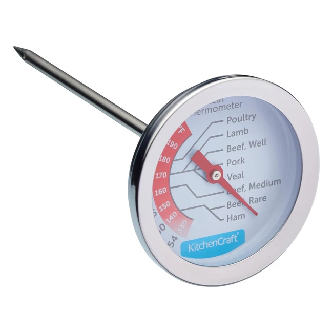 KitchenCraft Meat Thermometer - Stainless Steel, Model: XYZ123, Cook Like a Pro!