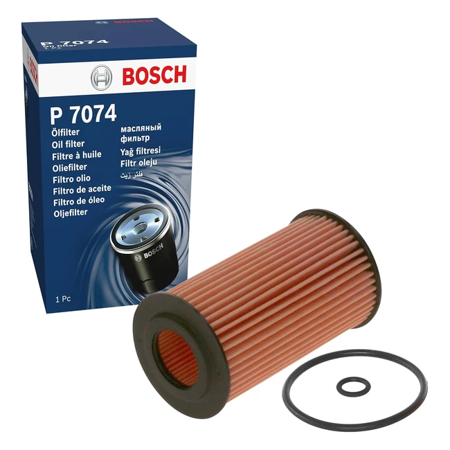 Filtro olio Bosch P7074 per motori ad alte prestazioni - Resistente al calore e 