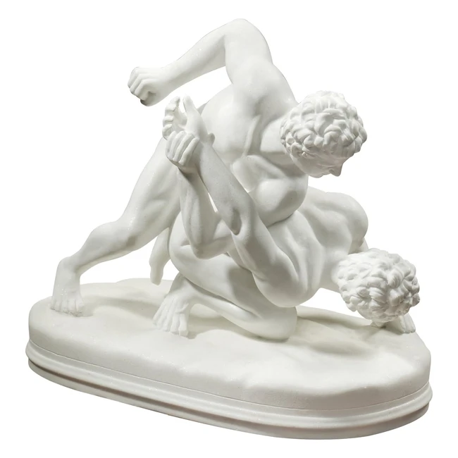 Statue de lutteurs grecs hellnistes blanc 15 x 24 x 23 cm - Design Toscano PD1