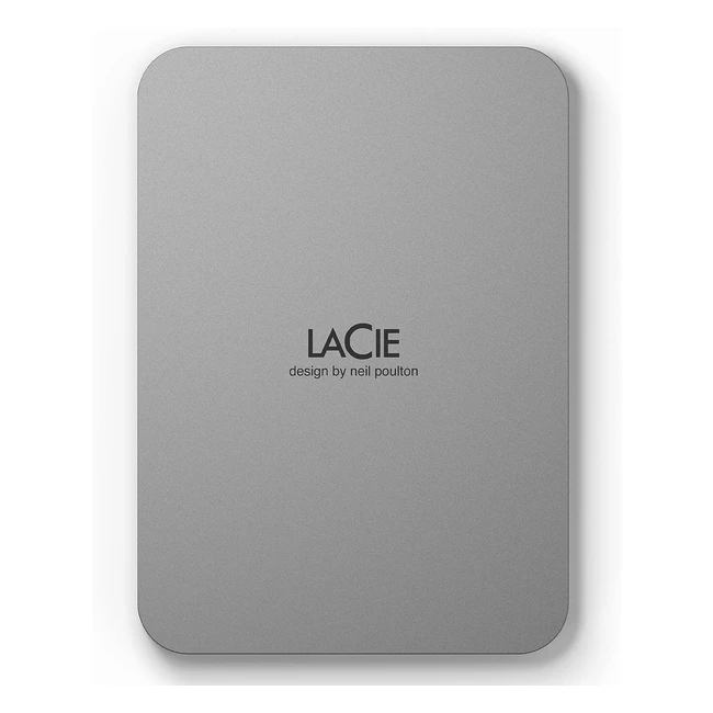 Lacie Mobile Drive V2 Moon 5TB Externe Festplatte 2,5 Zoll Mac PC Silber STLP5000400