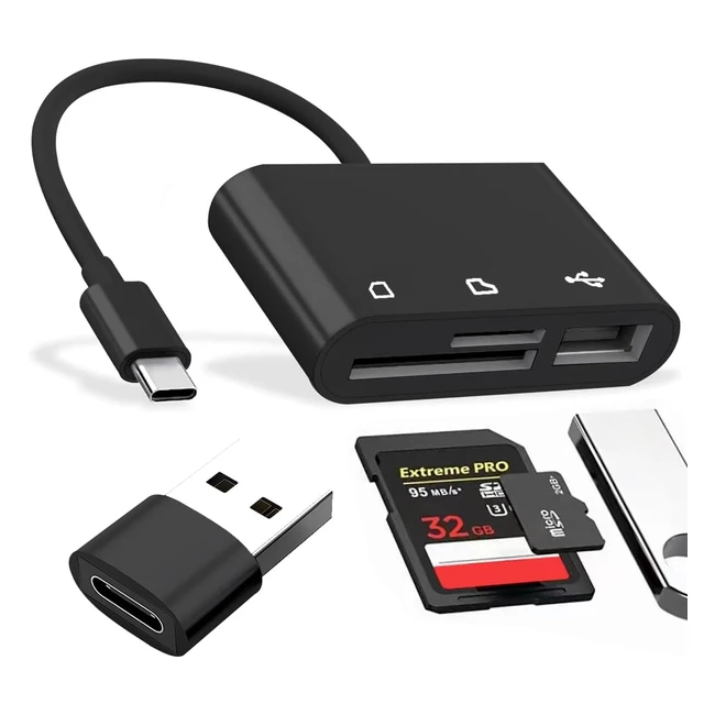 Lector Tarjetas SDMicro SD USB C6in1 - Compatible con Telfono Mvil Windows 