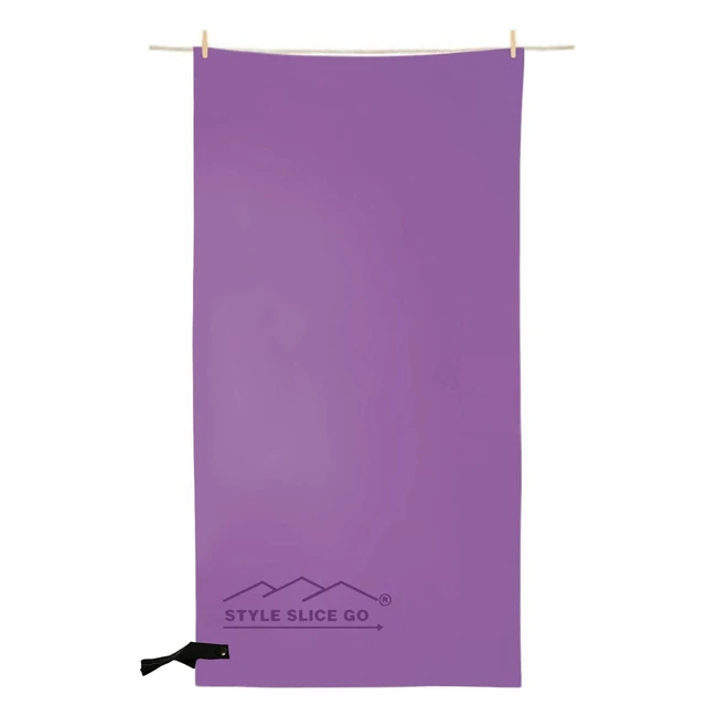 XL Microfibre Pool Towel Quick Dry Lightweight Beach Towel - Blue/Purple