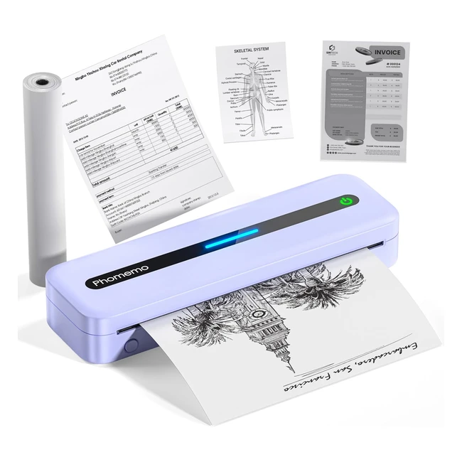 Phomemo M832 Portable Printer Thermal Printer A4 - Android iOS Wireless Small Printer