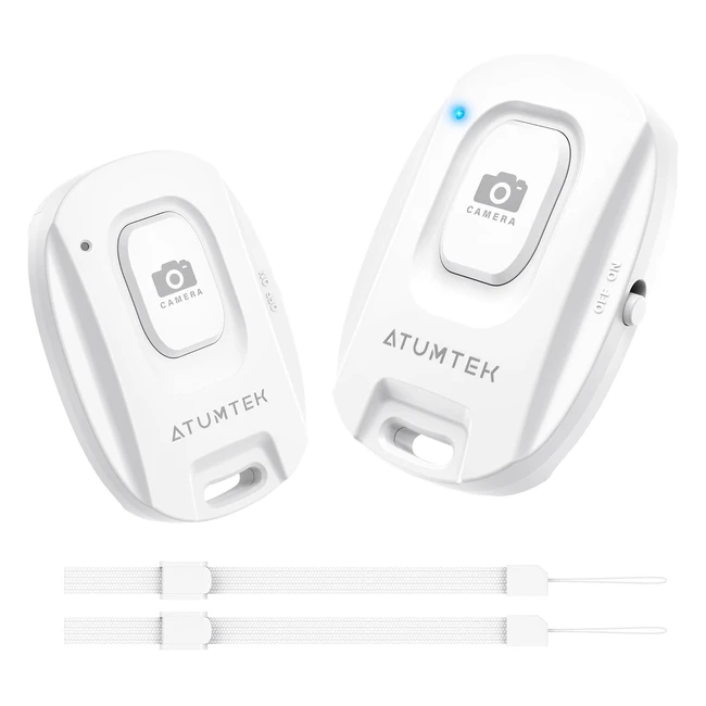 Atumtek 2 Pezzi Telecomando Bluetooth per Foto e Video - Bianco