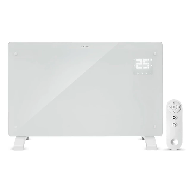 Devola WiFi Smart Electric Glass Panel Heater 2500W - Alexa Control - Open Windo