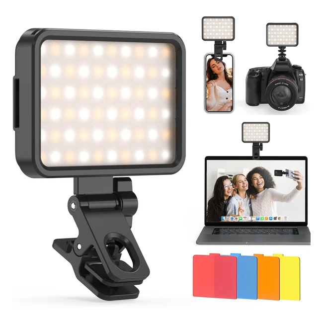 Lampe LED Video 84 LED 2500-6000K IRC95 2000mAh - Selfie Phone iPhone Android iPad Laptop