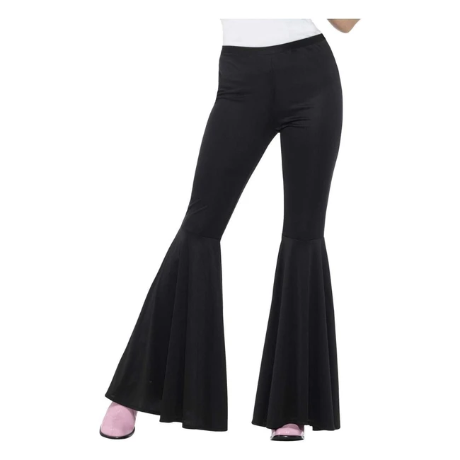 Pantalones Acampanados Mujer Negro Smiffys 21465ML Talla ML EU 42-46