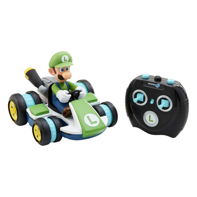Nintendo Mario Kart 8 Luigi Mini Antigravity RC Racer 24GHz - Full Function Steering - 360 Spins - Up to 100 ft Range