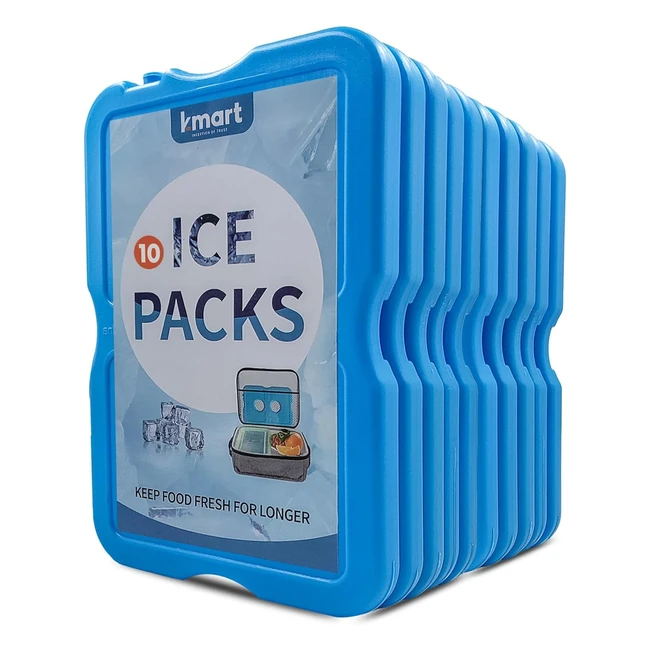 Ice Packs for Cool Box - Slim Reusable BPA-Free Freezer Blocks - Longlasting Qui
