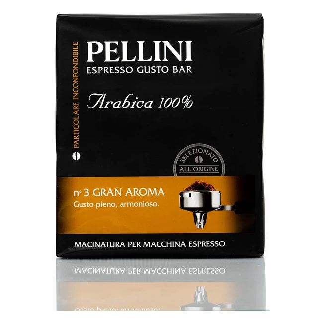 Pellini GustoBar N3 Caff Macinato 100 Arabica - Tostatura Lenta - 2x250g