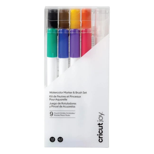 Joy Watercolor Markers Set - 10 Vibrant Colors - Water Brush Included