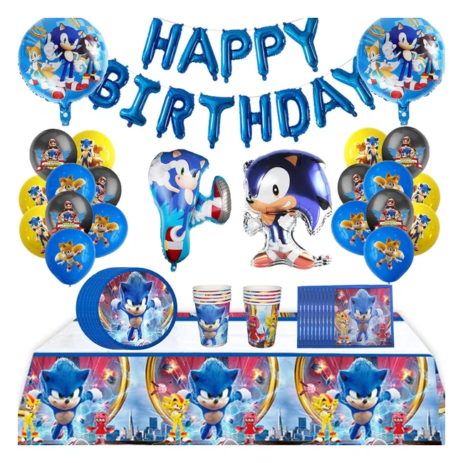 Juego de Cubiertos Sonic Value - Kit de Fiesta de Cumpleaños Infantil
