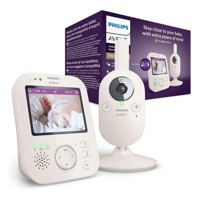 Philips Avent Baby Monitor Video Premium SCD89126 - Display 3.5
