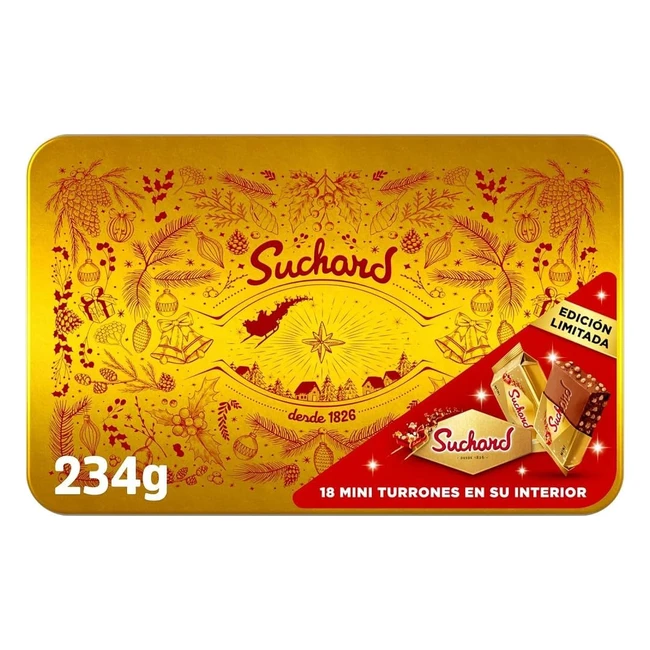 Suchard Mini Turrones de Chocolate con Arroz Inflado - Edición Especial Navidad 234g