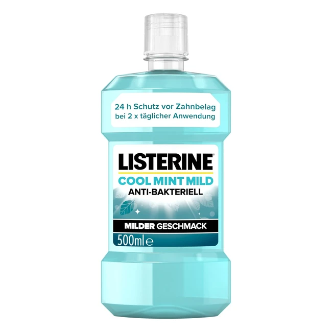 Listerine Cool Mint Mild 500ml antibakterielles Mundwasser mit ätherischen Ölen alkoholfrei