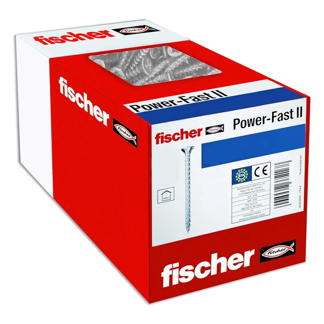 Tornillos Fischer Powerfast II 5x70mm 100 ud para maderas macizas - Ref 123456