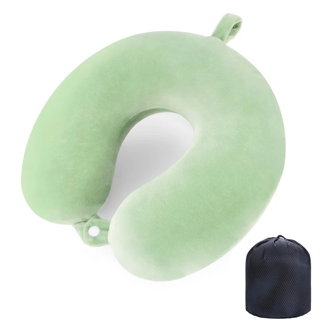 WengX Travel Pillow Memory Foam Neck Support Cushion - Green