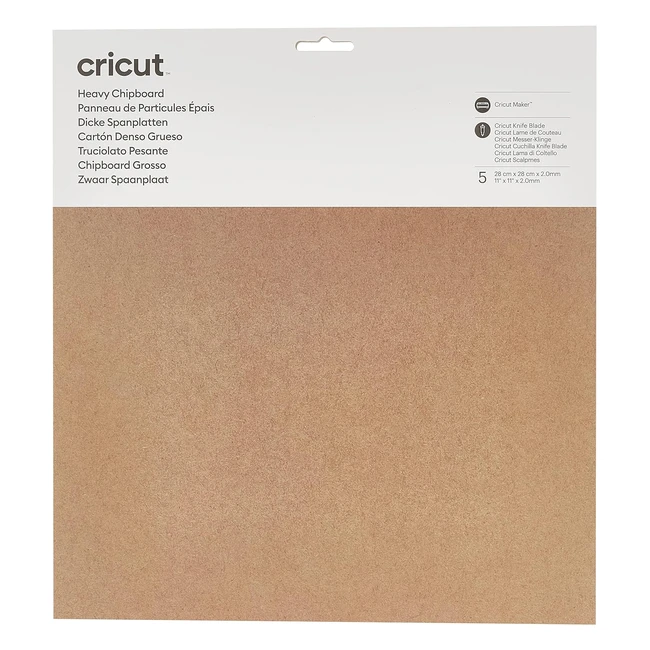 Cricut Chipboard Natural 20mm 11x11 - Ideal for 3D Projects