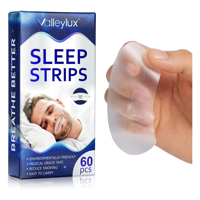 ValleyLux Mouth Tape for Sleeping 100mm - Improve Bad Habits Snoring Sleep Talk 