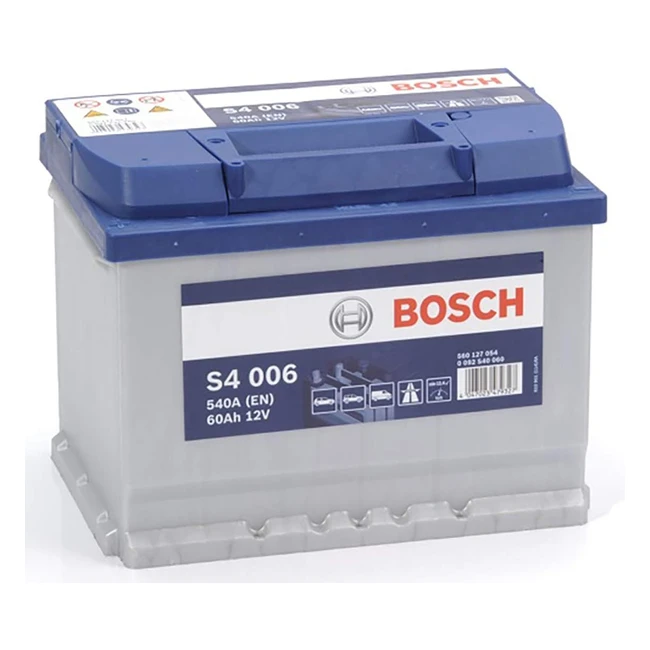Batería de Coche Bosch S4006 60Ah 540A Tecnología de Plomo para Vehículos
