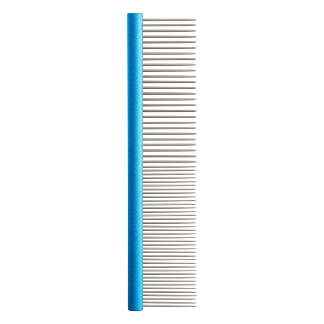 Ancol Ergo Metal Comb Blue 7 Inch - Detangle & Smooth Pet Coat
