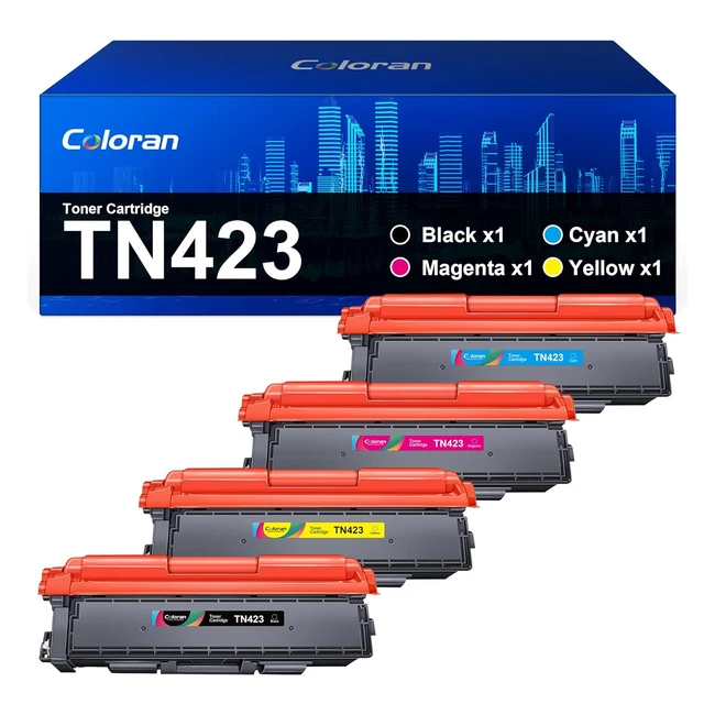 Cartouche Toner Coloran TN423 Compatible Brother TN423 TN421 Pack 4