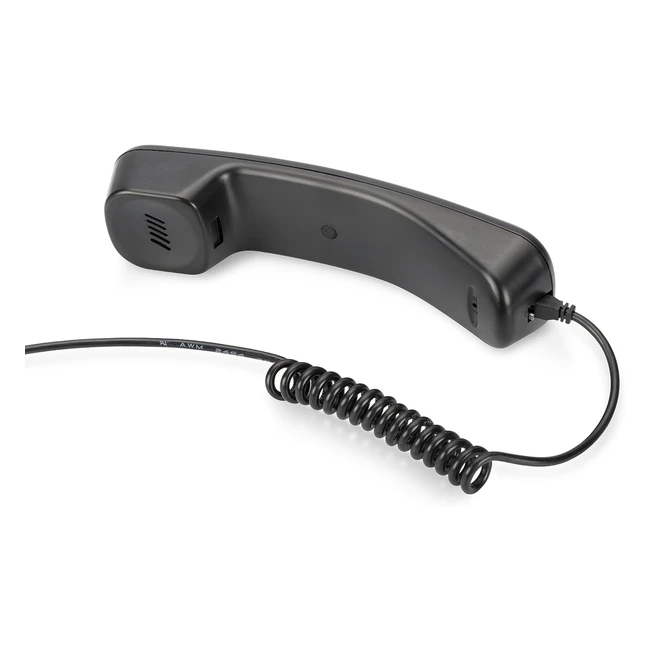 Digitus Skype USB Telefono Handset Nero DA70772 - Comunicazione Full Duplex per 