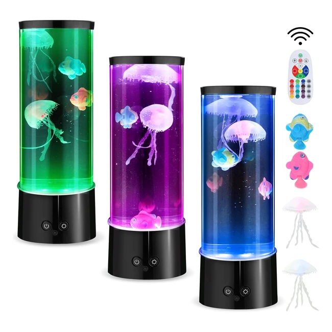 Lampe Méduse Yisitong Jellyfish Lave LED Aquarium 17 Effets Couleur