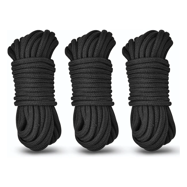 Cuerda de Algodón Suave 3x10m - Multiusos 8mm - Manualidades DIY